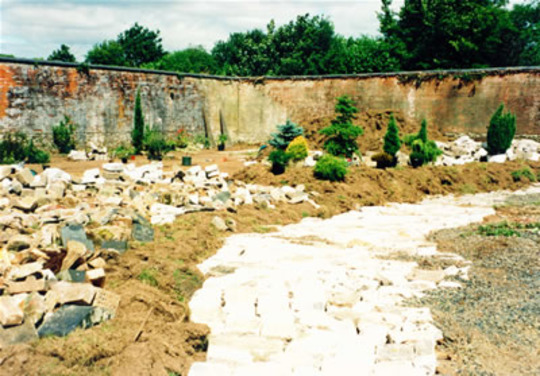 Beginning my conifer bed in 2000