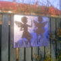 my art work just till climbers get established in back garden