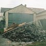 Rubble waiting to be carried in to fill in the garden.
