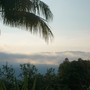 San Salvador's volcano, as the storms start rolling in.