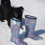 chummy with mommy's gardening boots! 