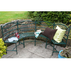 Semi Circle Metal Garden Bench